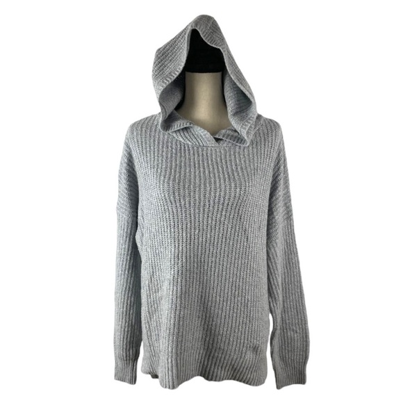 Rachel Zoe Tops - RACHEL ZOE Knit Grey Cotton Hoodie Size Medium
